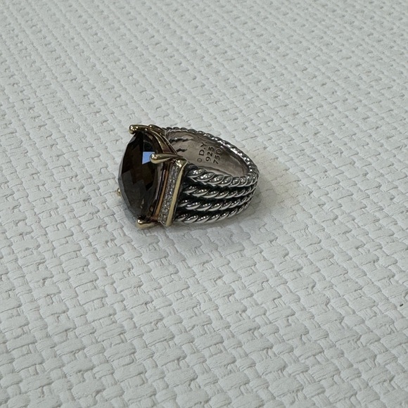 David Yurman Smokey Quartz and Diamond Wheaton ring - Picture 7 of 8